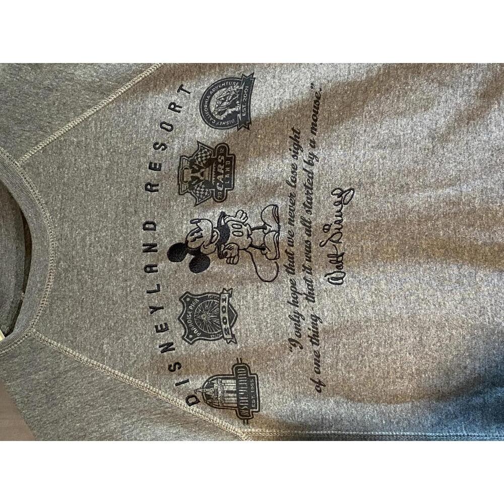 Disneyland Resort Grey Mickey Mouse Sweatshirt Size M - Picture 2 of 4